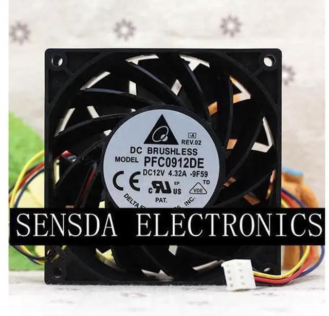 Main image of IP68 waterproof cooling fan for delta PFC0912DE 9238 12V 3.72A 200CFM 8100RPM powerful fan
