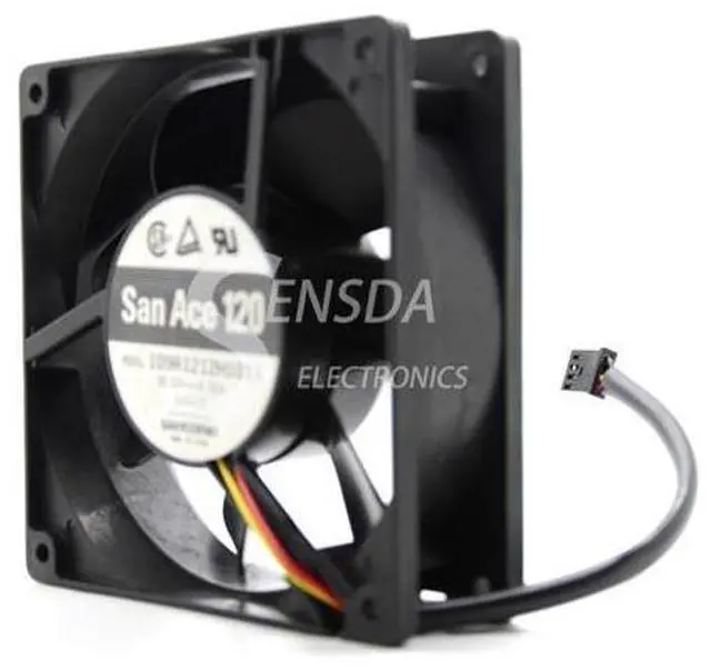 Alt view image 3 of 4 - For Sanyo 109R1212H1011 DC 12V 0.52A Server Cooling Fan 120X120X38mm Server Square Fan 4-wire