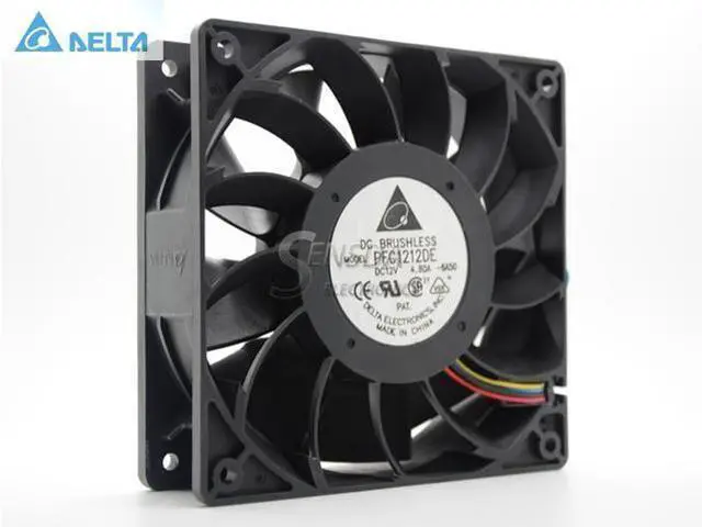Main image of 120x120x38mm 12v Ball Bearing Fan for Delta PFC1212DE 12038 1238 120mm 4.80A High RPM Speed Air FLow Miner Cooling Fans