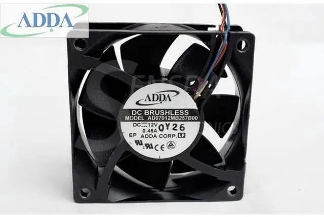 Main image of Wholesale Cooler Fan FOR ADDA 7025 AD07012MB257B00 70mm 7cm DC 12V 0.45A 4Wire pwm Cooling Fans