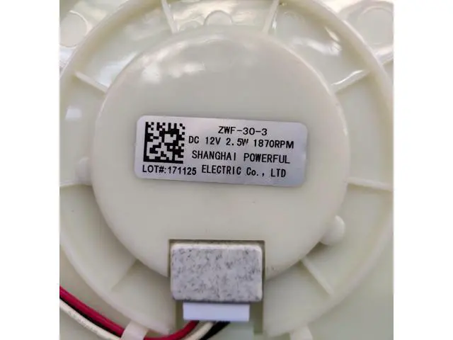 Alt view image 4 of 4 - refrigerator cooling fan ZWF-30-3 DC12V 2.5W 1870RPM for BCD-201WEC B15184 .4-5 or else