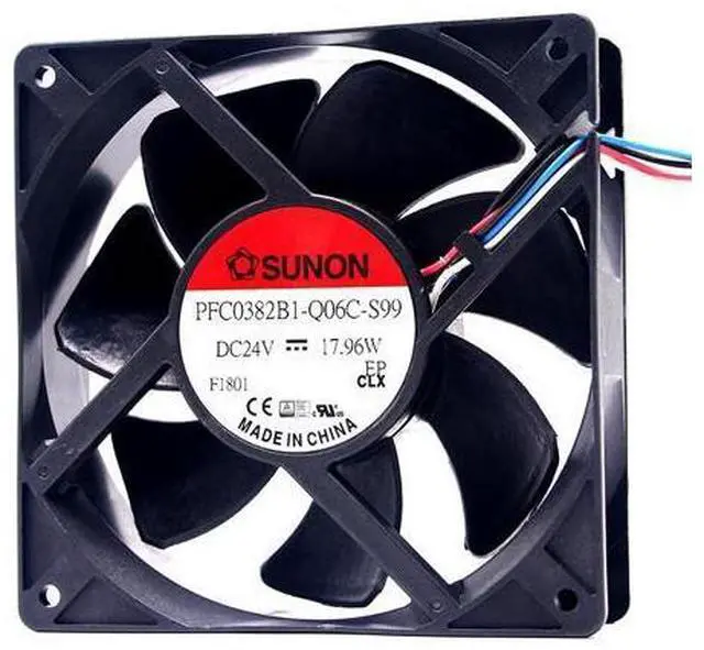 Alt view image 2 of 4 - for Sunon PFC0382B1-Q06C-S99 12038 120mm 12cm High Speed 24V Cooling Fan,120X120X38mm 17.96W 4200RPM