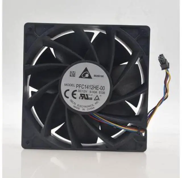 Alt view image 3 of 4 - Cooling Fan Delta PFC1412HE-00 12V 9A kz14038b012u For Whatsminer M20s M21S M31s M30s FAN 14cm 4PIN AND 6PINS