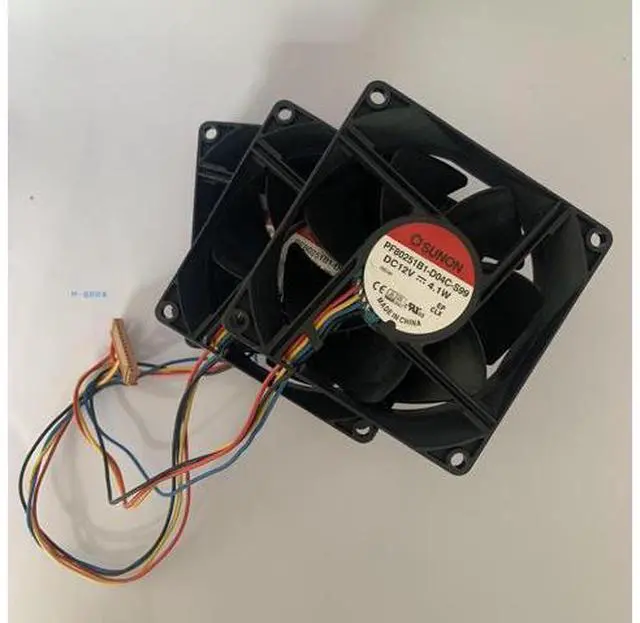 Alt view image 2 of 2 - 3pcs/set PF80251B1-D04C-S99 for Sunon 8cm 8025 DC 12V 4.1W Server Chassis Cooling Fan