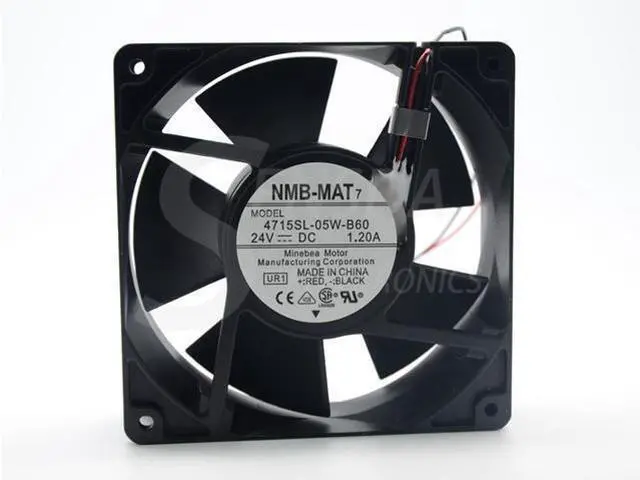 Alt view image 2 of 4 - For NMB 4715SL-05W-B60 12038 DC 24V IP55 1.20A waterproof axial cooling fan