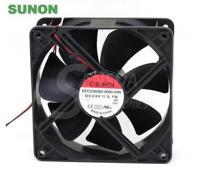 Main image of For Sunon EEC0382B3-0000-A99 12038 120mm 12cm DC 24V 3.1A 2-wire -pin server inverter case axial cooling fans