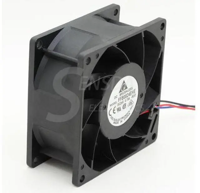 Alt view image 2 of 4 - for delta FFB0824EHE -ROO -R00 8038 8cm 80mm DC 24V 0.75A 3-pin server inverter axial cooling fans alarm signal