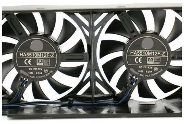 Alt view image 2 of 3 - For MSI GTX 1050 1050TI 750TI Graphics Card Cooling Double Fan With Frame 2pin