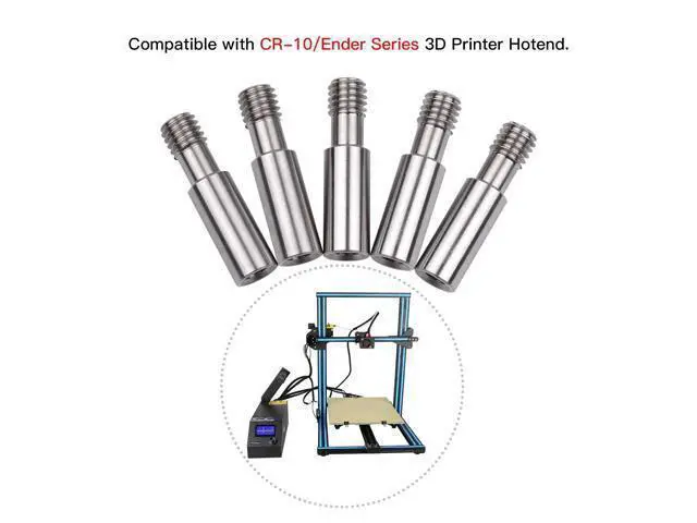 Alt view image 5 of 6 - CREALITY Parts 10pcs Metal Heatbreak Throat MK8 Extruder Tube M6 Screw 27mm Length For CR-10/Ender Series 3D Printer Hotend