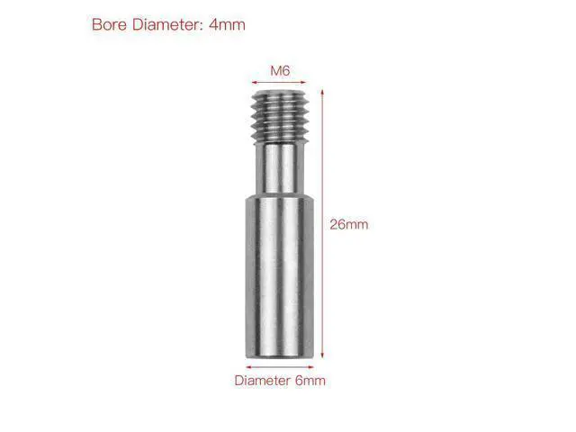 Alt view image 3 of 6 - CREALITY Parts 10pcs Metal Heatbreak Throat MK8 Extruder Tube M6 Screw 27mm Length For CR-10/Ender Series 3D Printer Hotend
