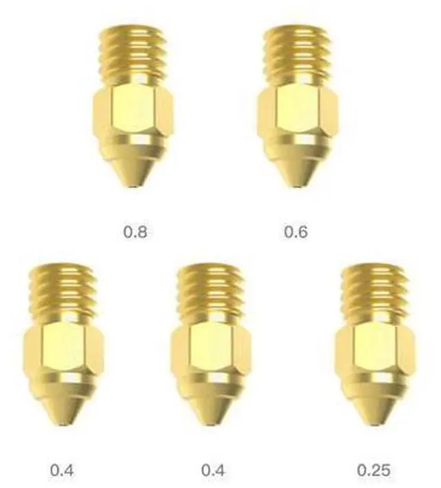 Main image of CREALITY 3D Printer Parts MK-ST Nozzle Kit 5Pcs/Set Mix Size