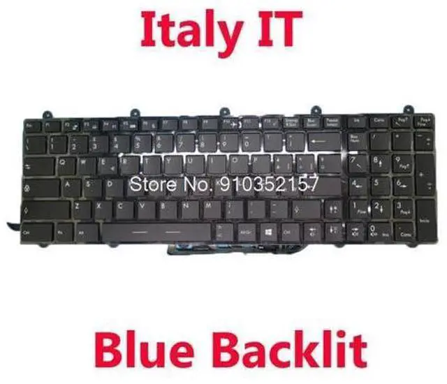 Main image of Italy IT Backlit Keyboard For MSI GT60 GT70 V139922DK1 IT S1N-3EIT2R1-SA0 GE60-2PC 2PE 2PF 2PG 2QD MS-16GF Blue Backlit
