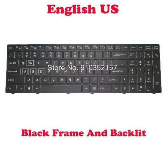 Main image of Laptop Backlit US Keyboard For CLEVO N850 PA70EP CVM15F23USJ430D 6-80-N8500-011-1 CVM15F23USJ430H 6-80-N8500-010-1 English US