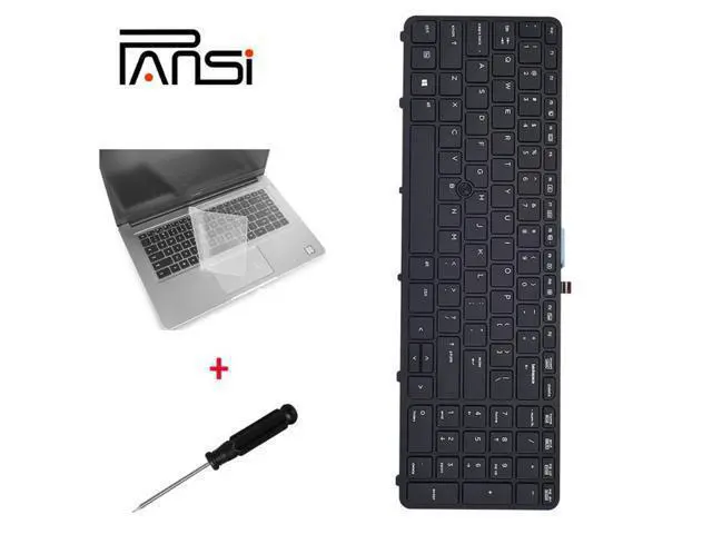 Alt view image 2 of 4 - Send Keyboard Film US Backlit Keyboards Positivo Notebook Dns for HP 15 17 G1 G2 ZBOOK Black Frame