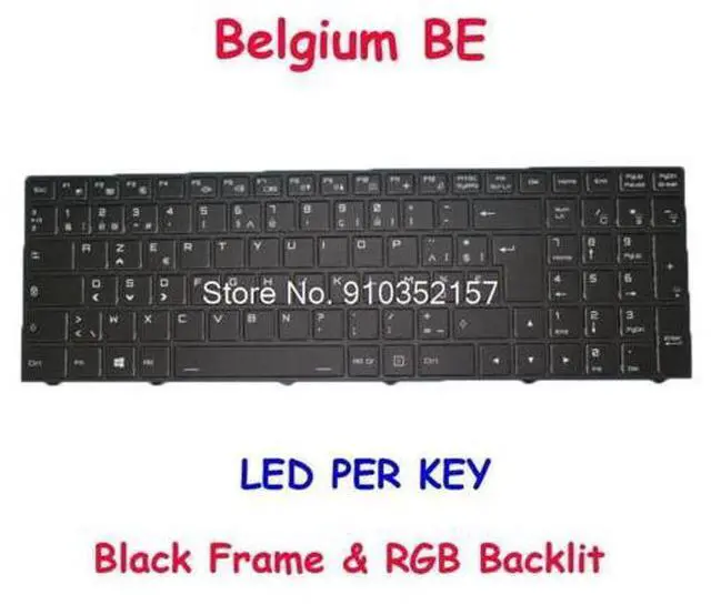 Main image of RGB Colourful Backlit Keyboard For CLEVO PA70 PA71 PA70EP6(-G) PA71EP6(-G) PA70ES(-G) PA71ES(-G) Belgium BE Black LED PER KEY
