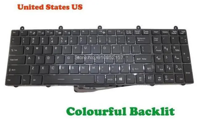 Main image of RGB Backlit Keyboard For MSI GT60 GT70 GE60 2PC 2PE 2PF 2PG 2QD MS-16GF US English Colourful Backlit