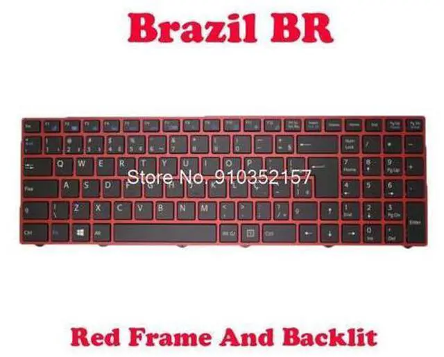 Main image of Laptop Backlit Keyboard For CLEVO N250 CVM15F28PAJ430U 6-80-N25U0-330-1P2 N250BU N250PU N250GU N250JU N250LU Brazil BR