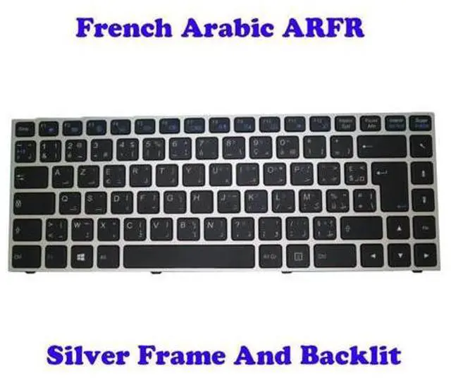 Main image of N230WU N232WU Backlit Keyboard For CLEVO P640 N130BU N131BU P641HK1 P641RE MP-13C26AFJ4306 6-80-N13B0-431-1 French Arabic ARFR