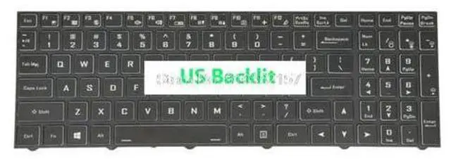 Main image of Backlit QWERTY Keyboard For CLEVO NH50AC NH55ACQ NH57AC NH58AC NH50AF1 NH55AFW NH57AF1 NH58AF1 English Black Frame