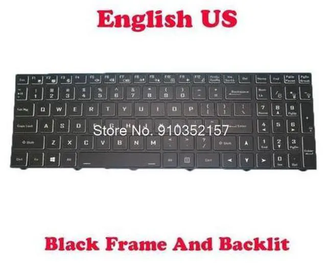 Main image of Backlit Keyboard For CLEVO NP50D5 NP50DB NP50DE NP50HH NP50HJ NP50HK NP50HP NP50PNH NP50PNJ NP50PNK NP50PNP NP55DB English US