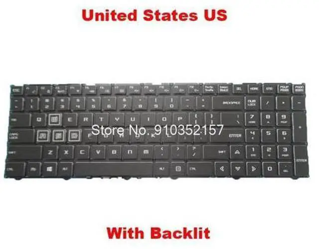 Main image of Laptop No Backlit Paper Keyboard For Gateway GGNC71719 GGNC71719-BK 17.3' United States US No Frame