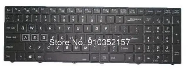 Main image of Laptop RGB Backlit Keyboard For AVELL Titanium G1745 FOX English US Colourful Backlit Black Frame