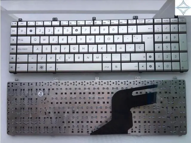 Main image of for Asus N55 N55S N55SF N55SL silver sp spanish notebook laptop keyboard