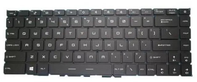 Main image of Laptop RGB Backlit Keyboard For MSI GS66 GP66 GE66 WS66 NSK-FFABN 01 9Z.NJ2BN.A1D AE09U010 United States US Colourful Backlit
