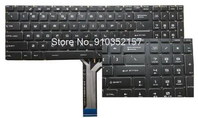 Main image of Laptop MS17FK Backlit MS-17EK Keyboard For MSI Bravo 17 A4DDK MS-17FK 17.3' English US Black