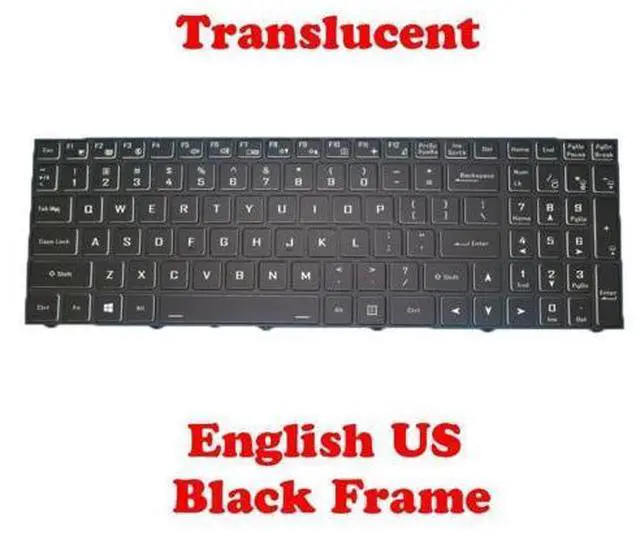 Main image of Keyboard For CLEVO NJ50CU NJ51CU NJ50ZU NJ50MU NJ51ZU NJ50GU NJ51GU NJ50LU NJ51LU NJ70CU NJ70LU NJ70ZU English US Black Frame