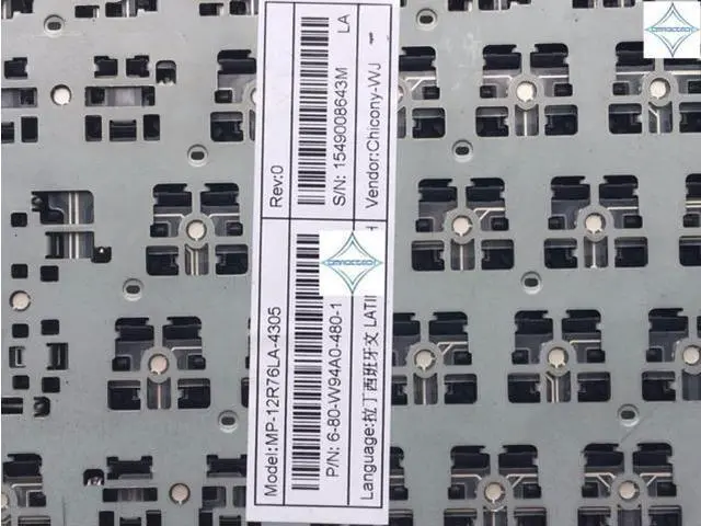 Alt view image 2 of 2 - for chicony clevo W940SU W940JU W940KU SP spanish la laptop keyboard teclado Mp-12r76la-4302 6-80-W94A0-480-1