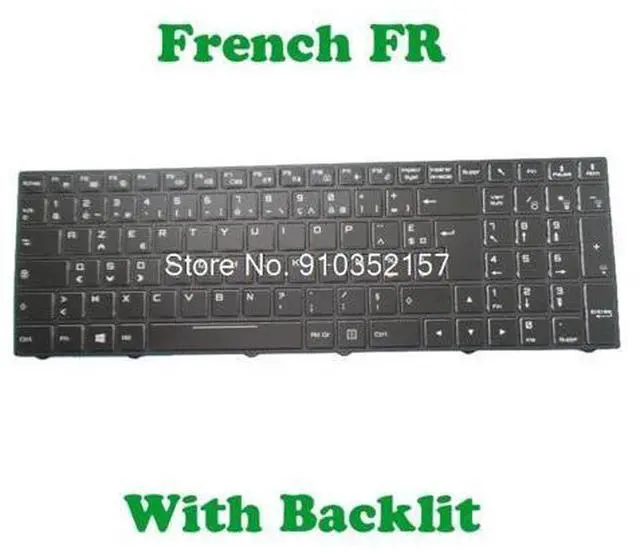Main image of FR Backlit Keyboard For CLEVO NB50 NB50TG NB50TH NB50TL NB50TJ NB50TJ1 NB55TJ1 NB60TH NB60TJ NB60TJ1 NB50TK1 NB55TK1 French FR