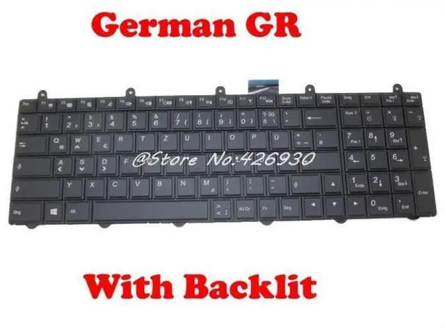 Main image of Backlit Keyboard For CLEVO P157SM P170SM P370SM3 P375SM V132150BK1 6-80-P2700-071-3 V132150BK3 6-80-P2700-070-3 German GR