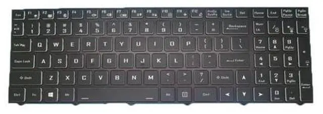 Main image of US RGB Backlit Keyboard For CLEVO X170SM X170SM-G X170KM-G CVM19N23USJ430 6-80-X17S0-012-1 English Black Frame Colourful Backlit