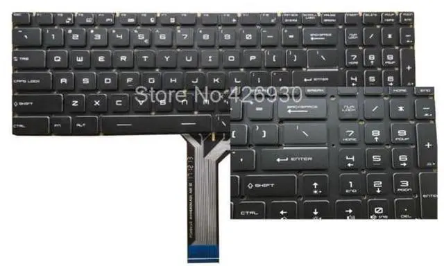 Main image of RGB Backlit Keyboard For MSI GE63 GE73 GS63 GS73 NSK-FCBBN 1D 9Z.NEKBN.B1D S1N-3EUS2.72D GE63 8SE 8SF 8SG GE63VR 7RE 7RF English