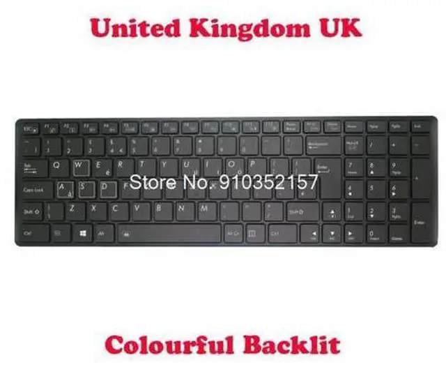 Main image of Laptop Keyboard For Gigabyte P35 Series V142645HK1 2Z703-UIX71-S10S P35G P35K P37X United Kingdom UK Black Frame And RGB Backlit