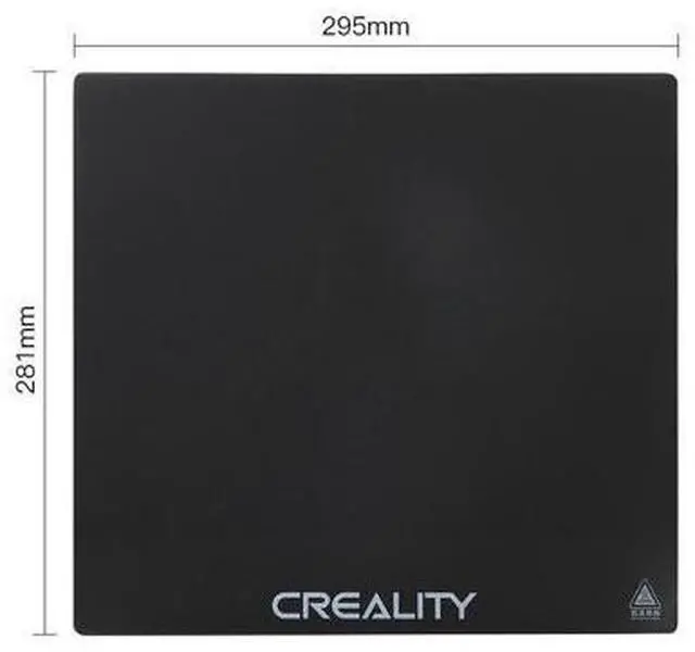 Main image of CREALITY 3D Printer Parts Sermoon D1 Black Tempered Glass Build Platform Size 295×281×4mm