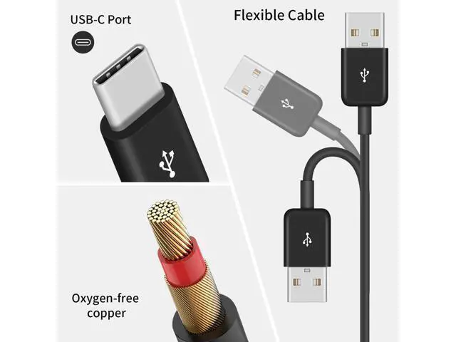 Alt view image 6 of 6 - USB C Splitter Cable - 6 in 1 USB 2.0 Type A to 6 Type-C Male Charger Cable with 3A Fast Charge for Android, Samsung, Tablet, 10 ft.