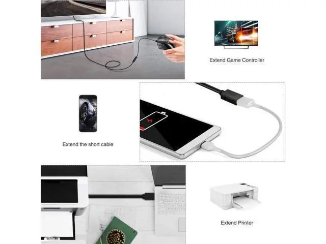 Alt view image 5 of 7 - 32.8 ft. / 10m USB 3.0 Extension Cable , USB 3.0 Extension Cable - A-Male to A-Female for USB Flash Drive, Card Reader, Hard Drive, Keyboard,Mouse,Playstation, Xbox, Printer, Camera