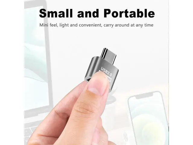 Alt view image 5 of 7 - USB C to USB Adapter 10Gbps, Type C Male to A Female Extension Adapater Support Data Transfer and Charging for Phone, Laptop, USB Keyboard 6 Pack (Silver)