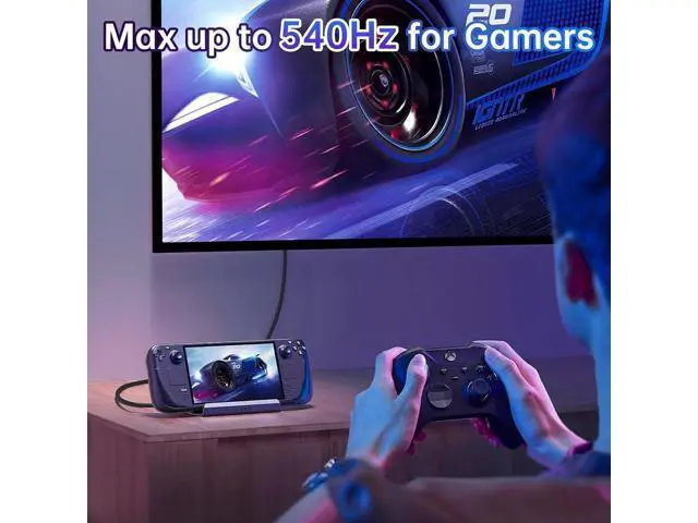 Alt view image 4 of 6 - 5 ft USB 5 Cable, USB-C to USB-C, 80 Gbps Data Transfer, Dual 8K Video, 240W Charging, Compatible with Thunderbolt 5/4/3, Laptop, Desktop, Gaming Console, Smartphone