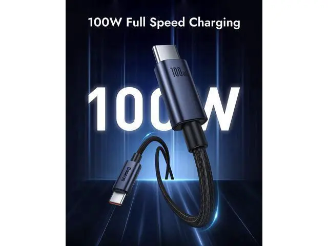 Alt view image 2 of 7 - 100W 6.6ft, Type C to Type C Cable, Basues USBC to USBC Fast Charging Cable Compatible with MacBook Air/Pro, iPad Pro 12.9/11/Air/Mini, Samsung Galaxy S22/21/20/Note20