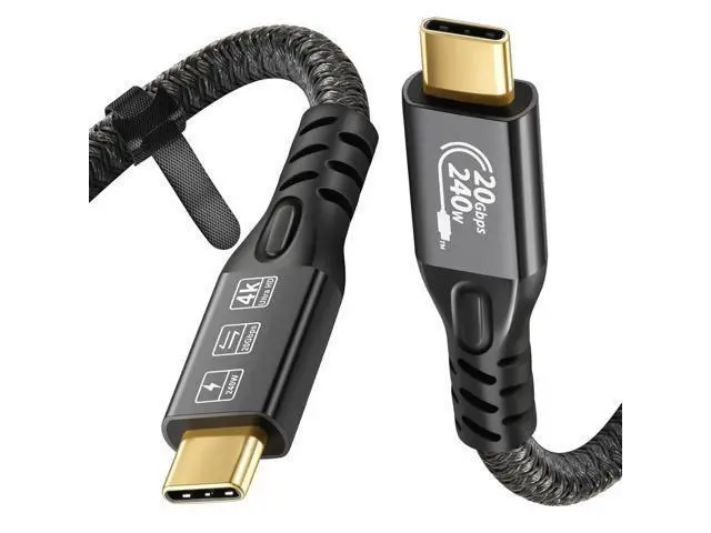 Main image of USB C Cable 3.2 Gen 2X2 20Gbps, Type C 4K@60Hz UHD Video 5A/240W PD3.1 Fast Charge Cord with E-Marker Compatible with Thunderbolt 3/4 MacBook Pro Samsung Galaxy Pixel Monitor etc 3m