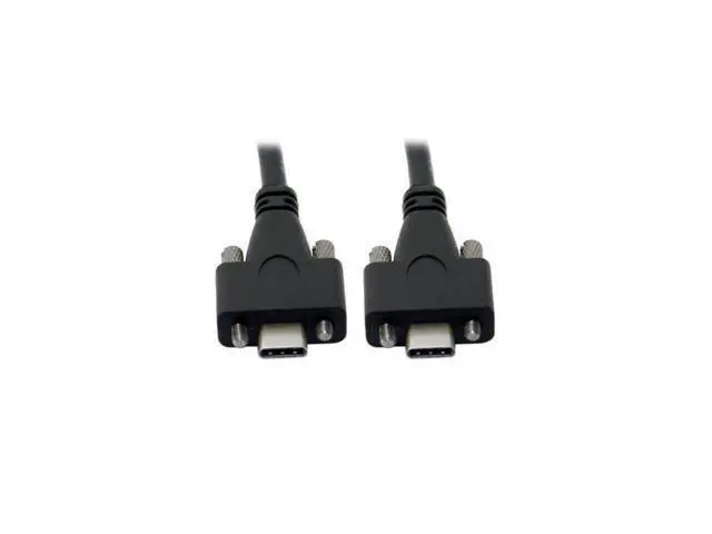 Alt view image 3 of 7 - USB 3.1 Type-C Dual M2 Screws Locking to Locking USB-C 10Gbps Data Cable Panel Mount Type 10 ft.