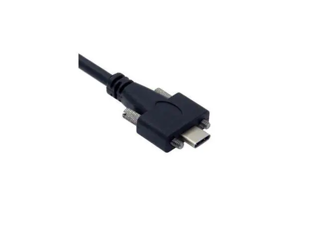 Alt view image 4 of 7 - USB 3.1 Type-C Dual M2 Screws Locking to Locking USB-C 10Gbps Data Cable Panel Mount Type 10 ft.