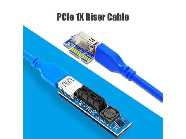 Alt view image 2 of 7 - UEX101 600mm PCIe 3.0 X1 Riser Cable for PCIe WiFi Card, M.2 PCIe Card, Firewire Card, USB PCIe Card, Sound Card, etc