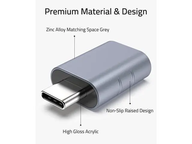 Alt view image 4 of 7 - USB C to USB Adapter Pack of 2 USB C Male to USB3 Female Adapter Compatible with MacBook Pro 2021 iMac iPad Mini 6/Pro MacBook Air 2022 and Other Type C or Thunderbolt 4/3 Devices Space Blue