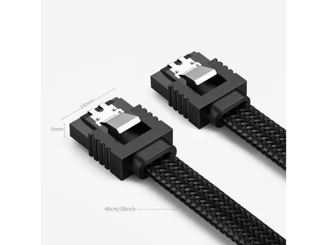 Alt view image 4 of 7 - 3PACK SATA Cable III 3 Pack 6Gbps Straight HDD SDD Data Cable with Locking Latch 18 Inch for SATA HDD, SSD, CD Driver, CD Writer, Black