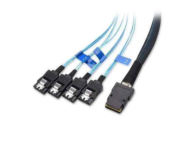Alt view image 3 of 3 - Internal Mini SAS to SATA Reverse Breakout Cable (SFF-8087 to SATA )3.3 Feet