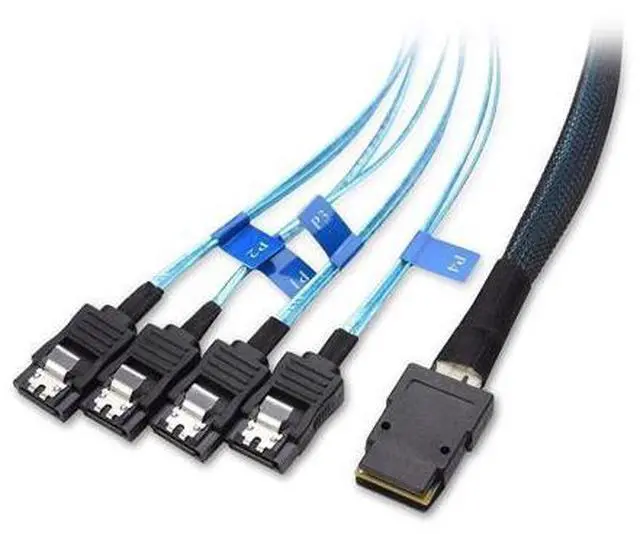 Main image of Internal Mini SAS to SATA Reverse Breakout Cable (SFF-8087 to SATA )3.3 Feet